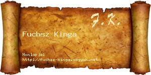 Fuchsz Kinga névjegykártya