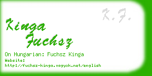 kinga fuchsz business card